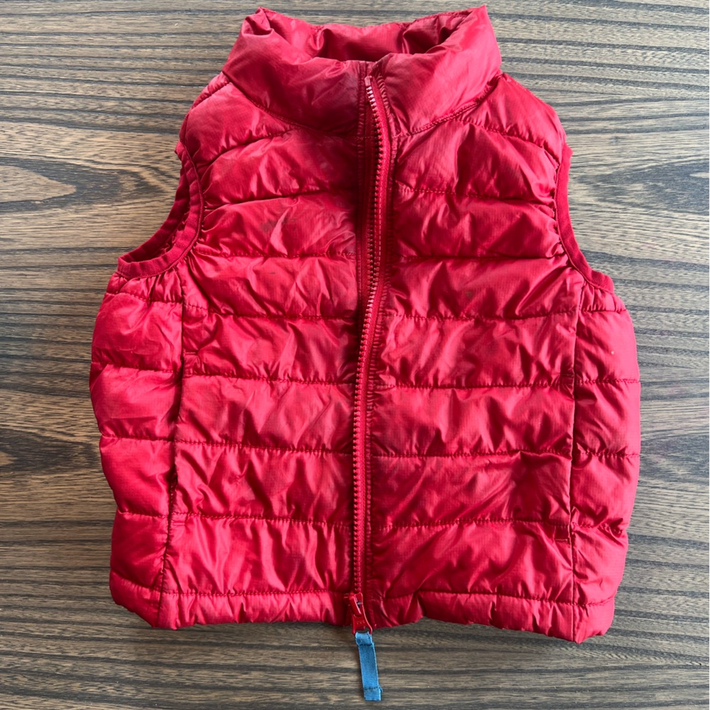 Primary Kids Cherry Red Puffer Jacket